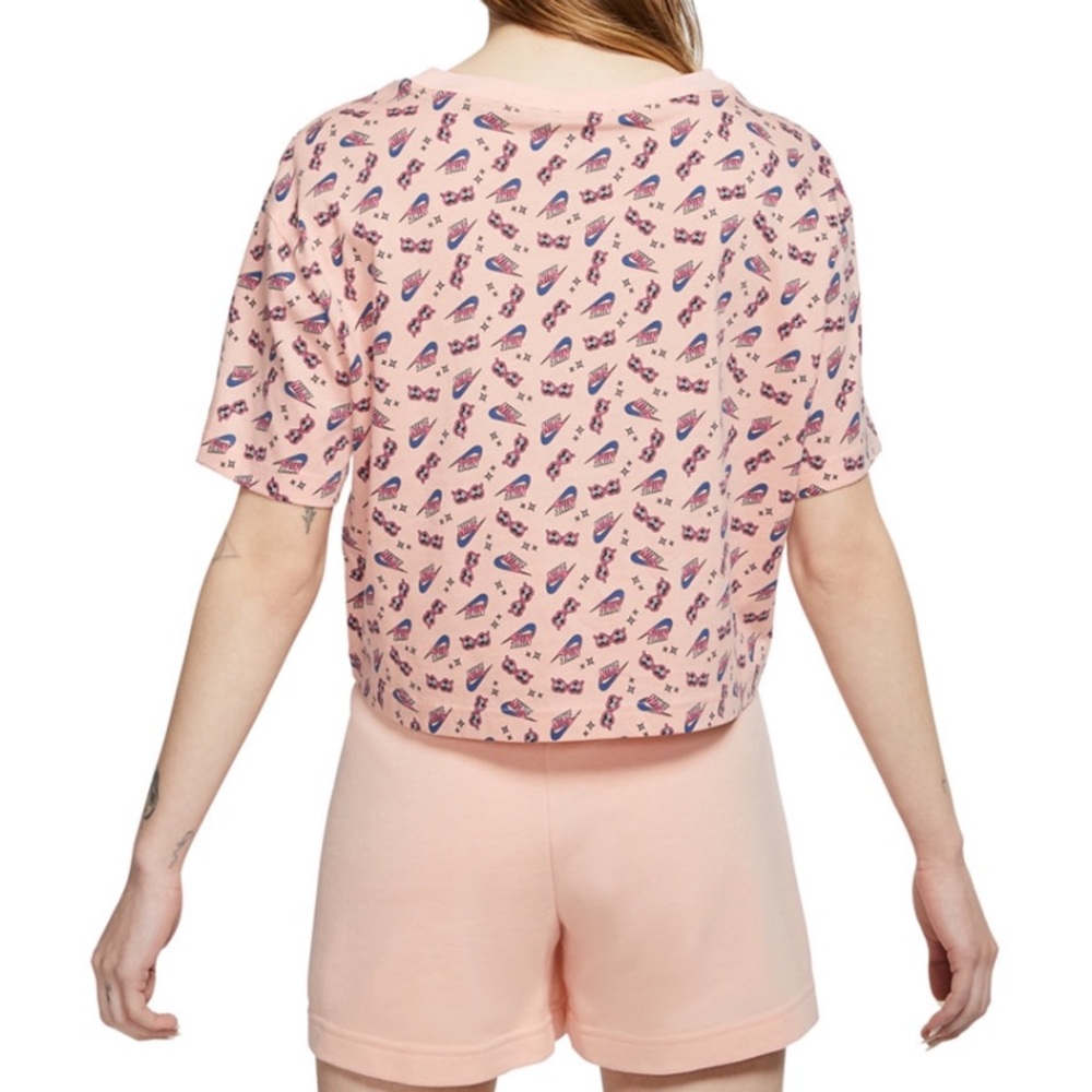 Nike NWT Small Printed Cotton Cropped T-Shirt - Picture 3 of 9